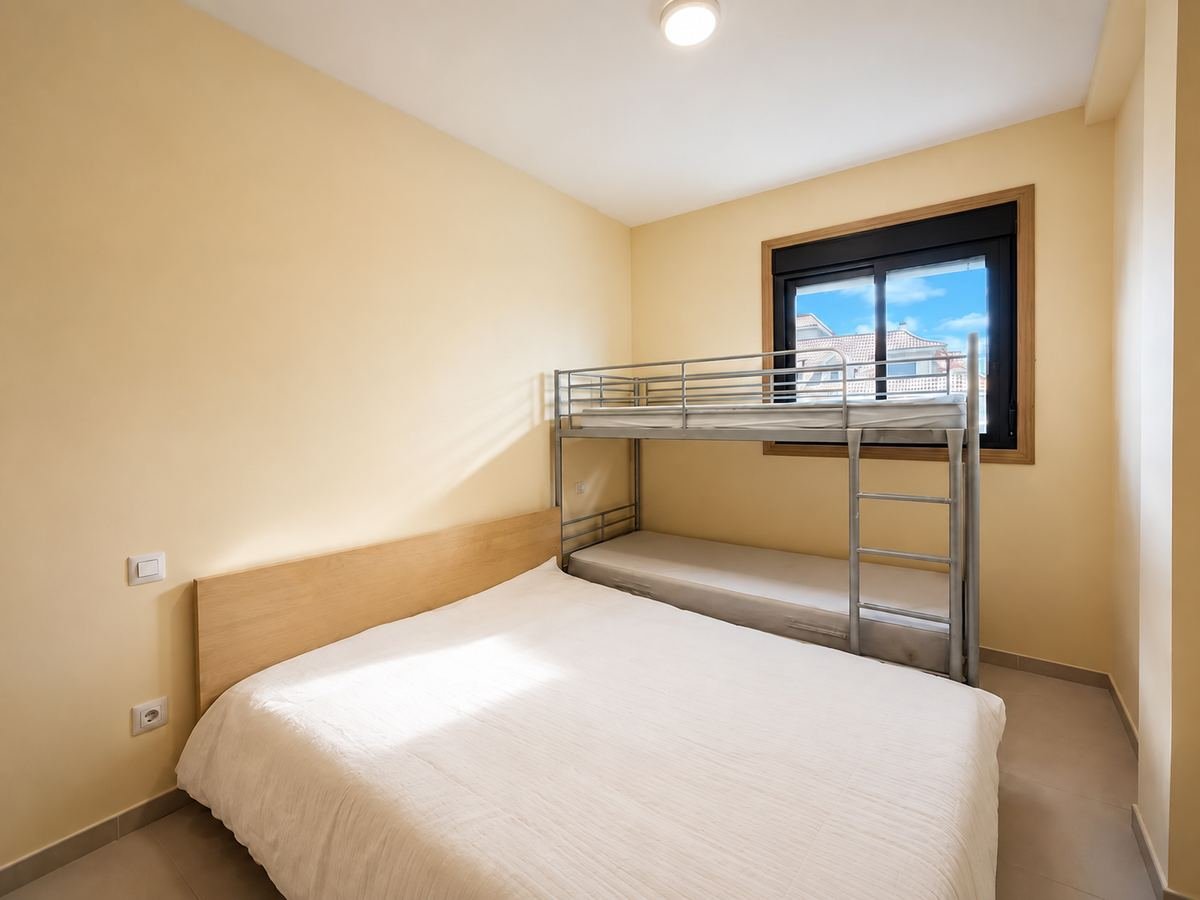 Second bedroom with a double and a bunk