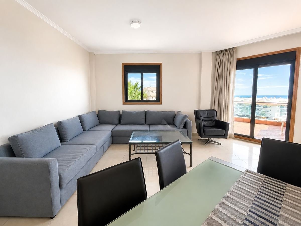 Living room with sea view in Sabinillas, Malaga